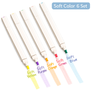 Special Colorful Fluorescent Marker Pen for Student (6 in one set)
